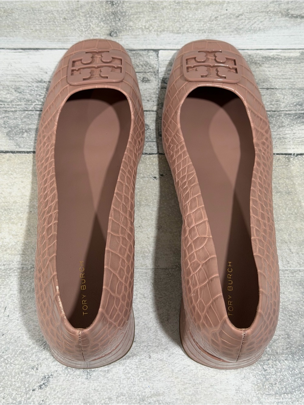 TORY BURCH Georgia Pump soft croc embossed meadowsweet - Size - 10.5 .US - Picture 3 of 11